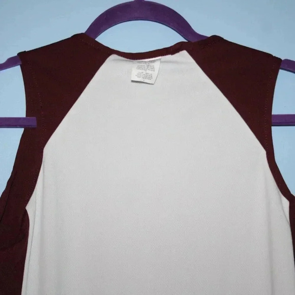 Champion Fully Reversable Women's Small Tank Top Jersey Maroon and White NWOT - Picture 15 of 16